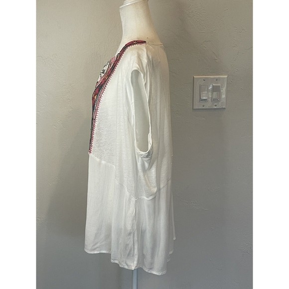 Lucky Brand Embroidered Linen Blend Tank Top Size 3XL AD1761 - Picture 3 of 10